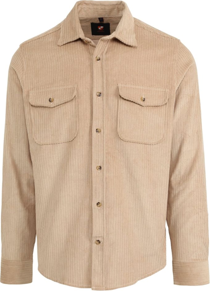 Suitable Overshirt Corduroy Kaki - Maat L - Heren - Ribstructuur - Volwassen mannen