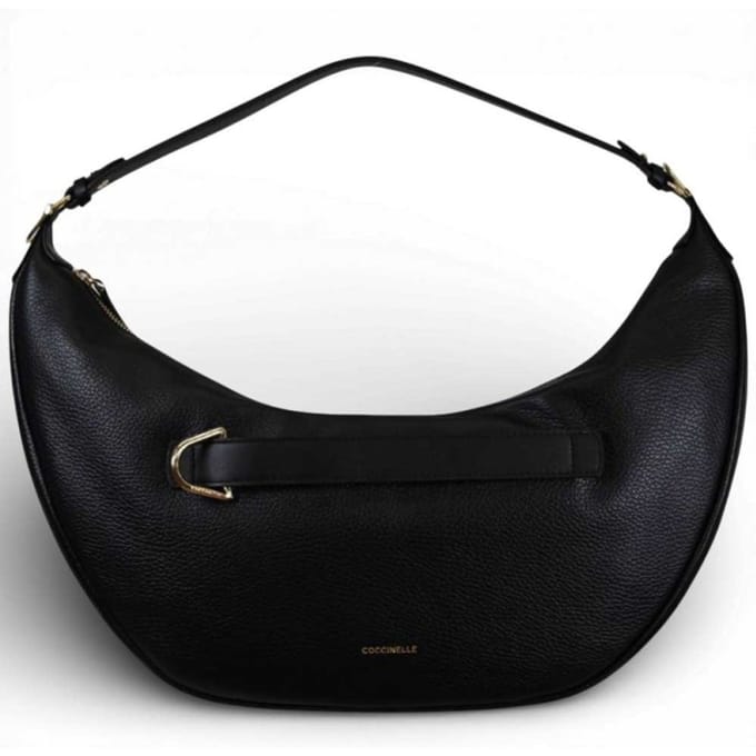 COCCINELLE Leren schoudertas Paki Handbag Leather Noir / Noir zwart