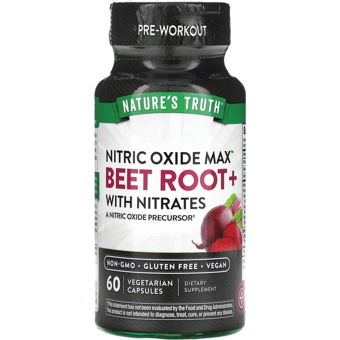 Nature's Truth, Stikstofmonoxide, Bieten+, Nitraten, 60 Veggie Capsules