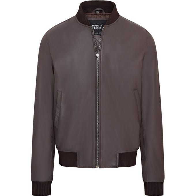 Heren zacht leer MA-1 Varsity bomberjack