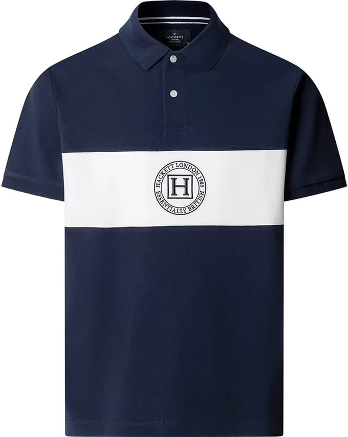 Hackett Hm5600187 Korte Mouw Poloshirt Blauw M Man