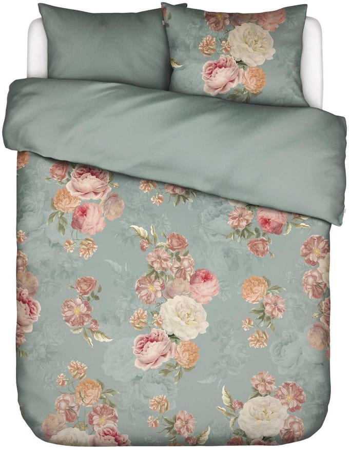 Essenza Orianna Dekbedovertrek Dusty teal - Lits-Jumeaux - 240x200/220 cm