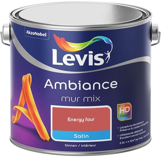 Levis - Ambiance Mur Satin Mix - Energy Four - Mengverf - 2,5 L