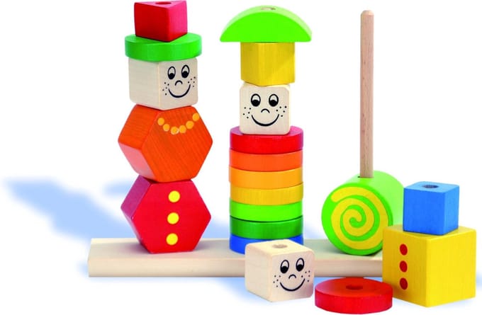 Eichhorn Wooden Stacking Puzzle Figures