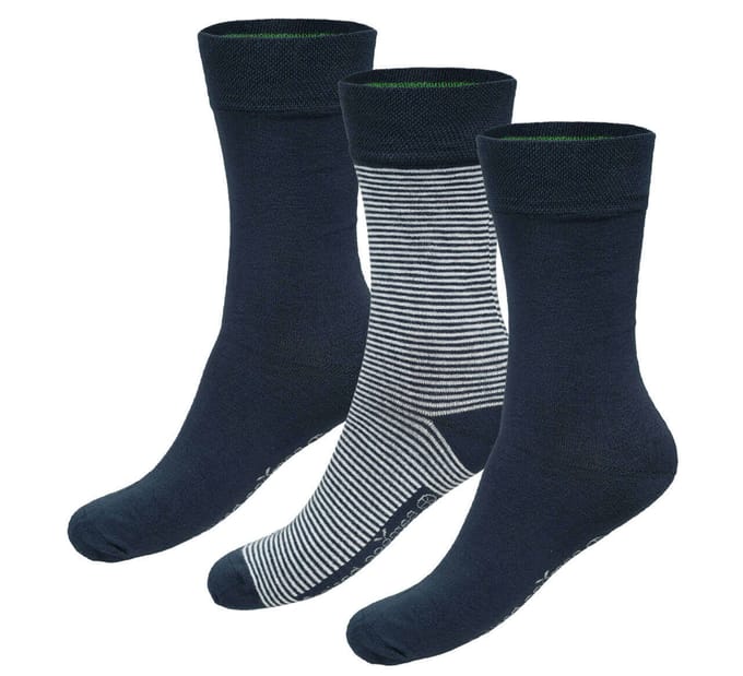Bamboo Basics Navy Sokken Beau - 3-pack - Maat 41-46 - Bamboe Sokken - Normale Sokken