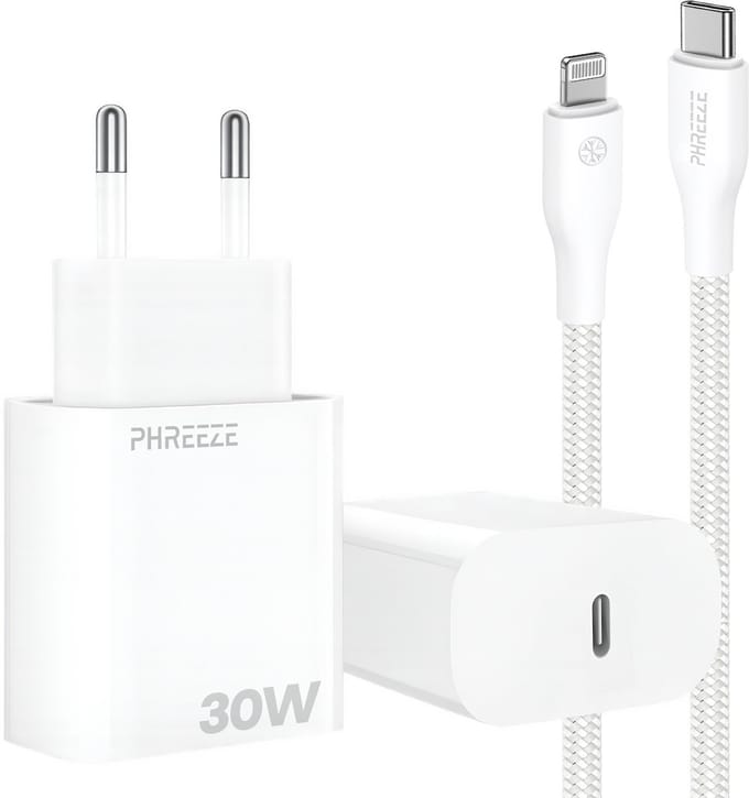 Usb C snellader geschikt voor iPhone 14 13 12 11 X 8 7 SE - 1 meter - 30W Power Delivery adapter met kabel