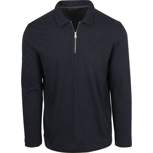 Sweaters Marc O'Polo Longsleeve Half-Zip Polo Navy