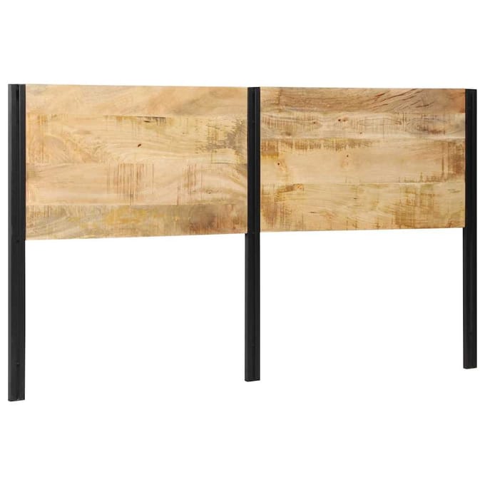 vidaXL - Hoofdeinde - 180 - cm - massief - hout - mango - en - ijzer