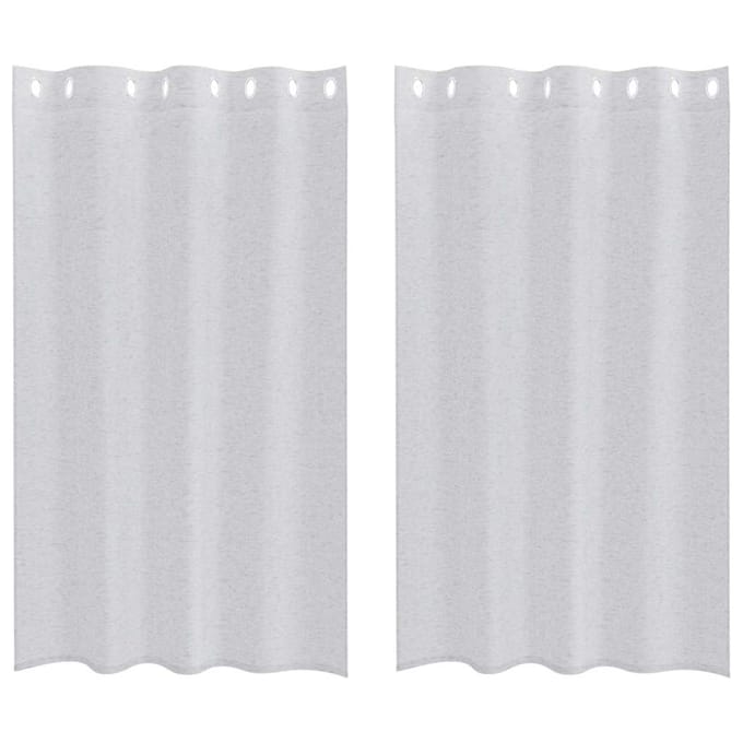 vidaXL Voile Gordijn 2 st Lichtgrijs 175 x 140 cm Polyester