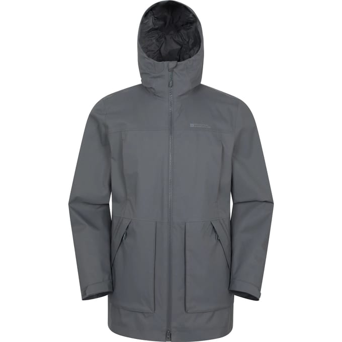 Mountain Warehouse Heren Harbour Waterdichte Jas (Grijs)