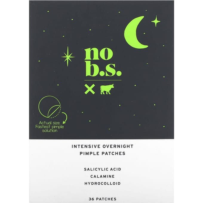No BS Skincare, Intensive Overnight Acne Patch, 36 Patches green