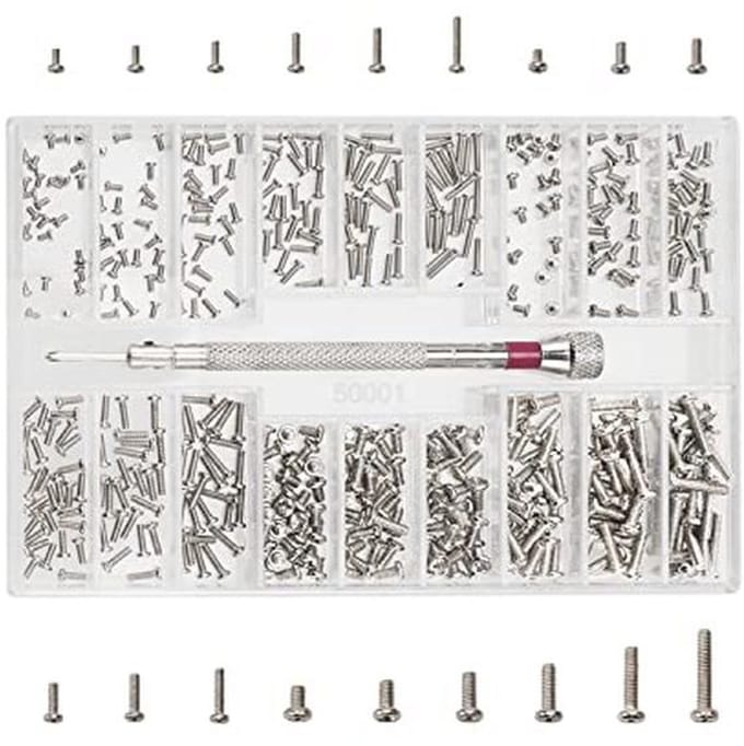 500 Stuks Micro Schroef Set - Roestvrijstalen Kleine Schroeven voor Horloges en Computers