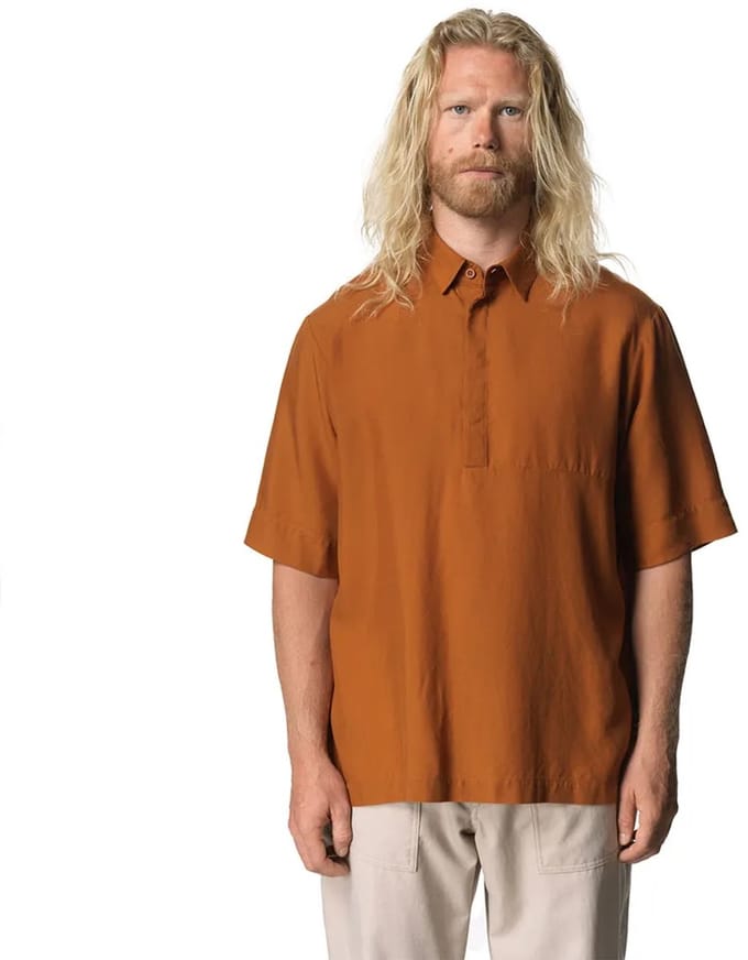 Houdini Tree Korte Mouw Poloshirt Bruin L Man