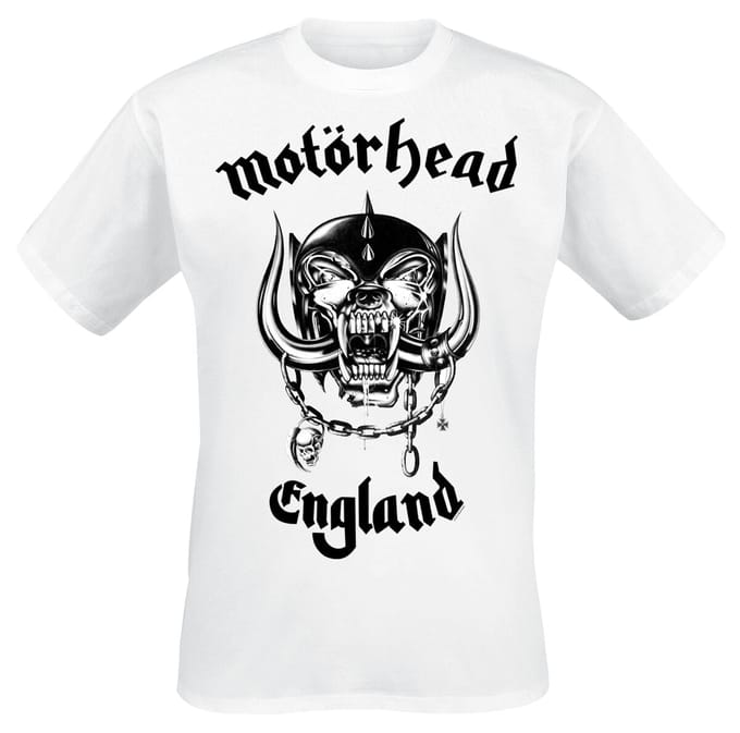 Motörhead T-shirt - England - S tot 5XL - voor Mannen - wit