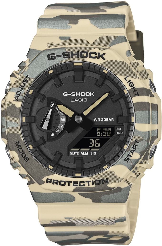 G-Shock Classic Style GA-2100CM-5AER Camo Metallic Horloge