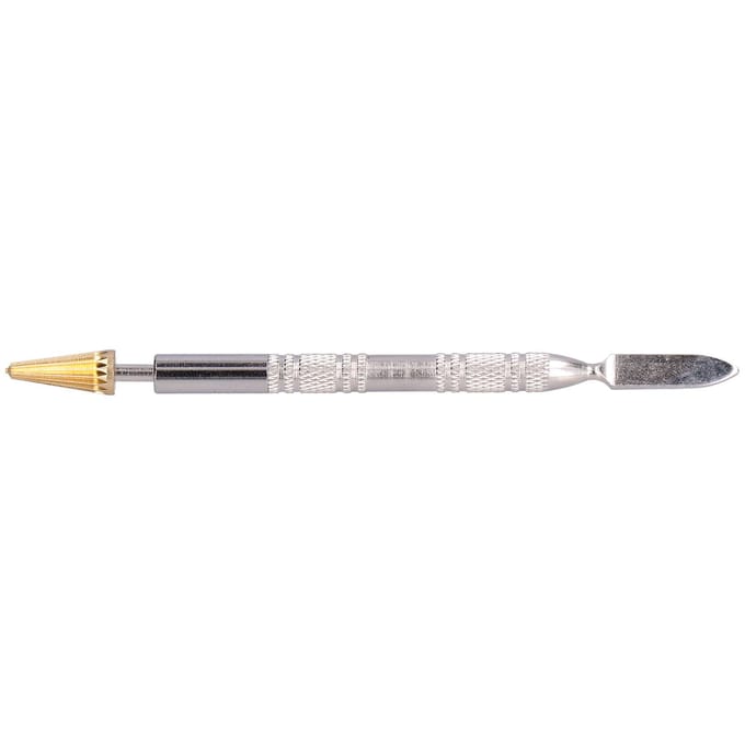 128 mm Leerverfstift met dubbele functie: verfroller, lijmstift, roestvrijstalen bandagetool gray