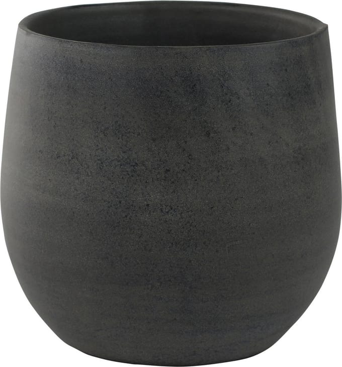 Ter Steege Plantenpot - moderne look - grafiet - 18 x 16 cm - bloempot