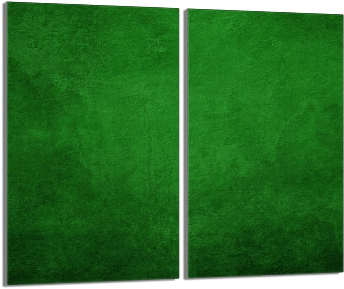 TMK ArtDeko - Beschermplaat van glas - 30x52cm - Groen - Meerdere Toepassingen