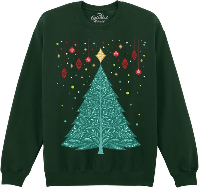 Kerstboom Christmas Night Vintage Tree The Coloured House Sweater M