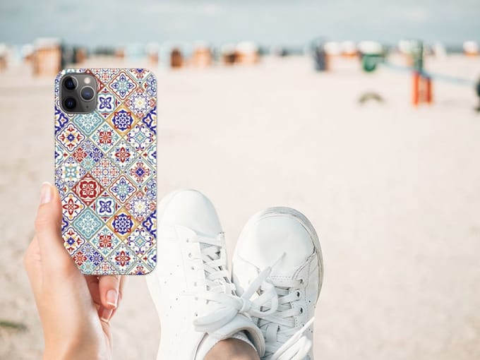 Apple iPhone 11 Pro Max TPU Siliconen Hoesje Tiles Color