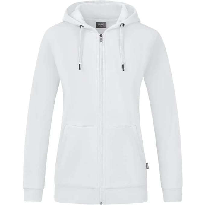 Jako Organic Jas Met Kap Dames - Wit | Maat: 40