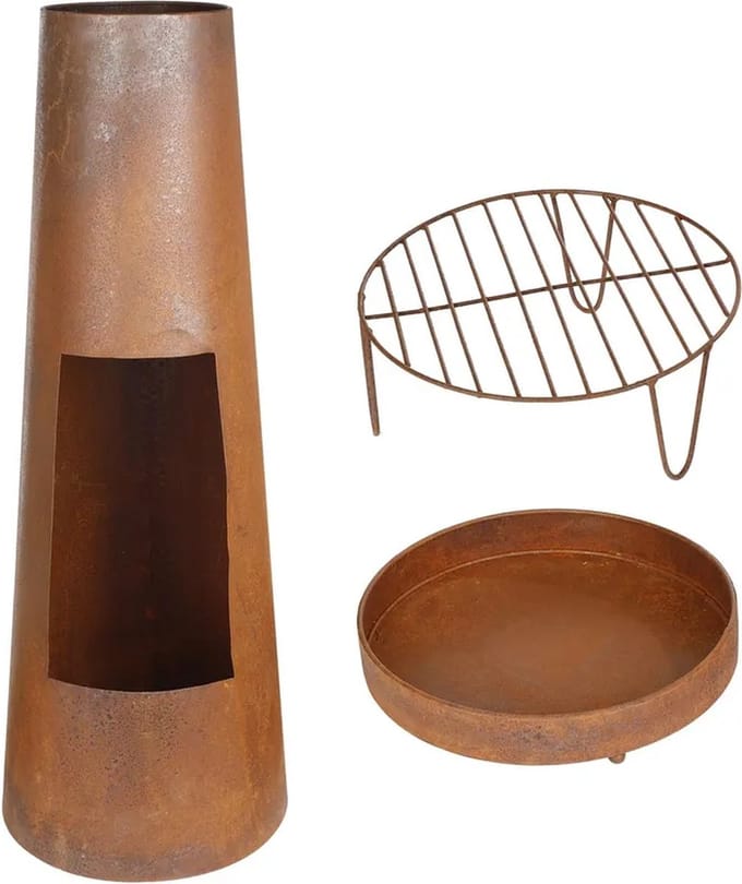HI Openhaard voor buiten - Bruin - 38 x 38 x 100cm