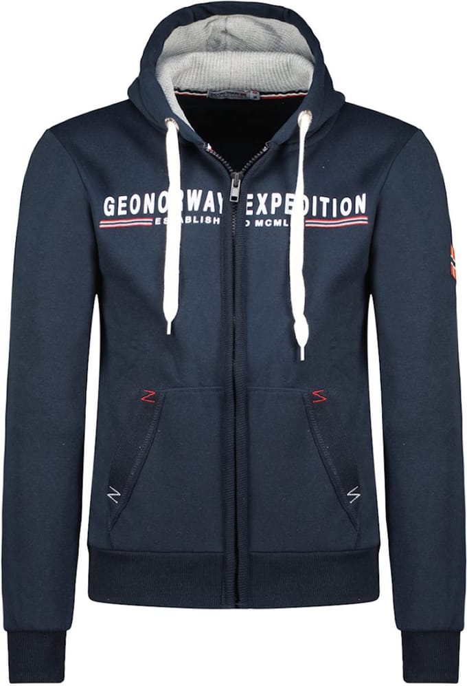 Gasille Vest Met Capuchon En Rits Blauw Geographical Norway - M