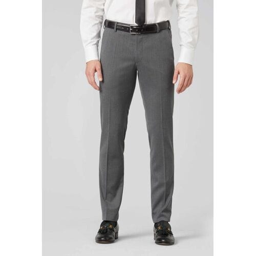 Meyer Broek Bonn Modern Gabardine Wool Midden Grijs / male