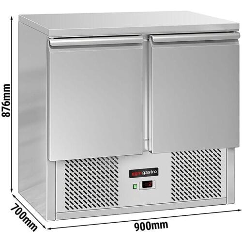 GGM Gastro Kühltisch ECO - 900x700mm - mit 2 Türen Zilver
