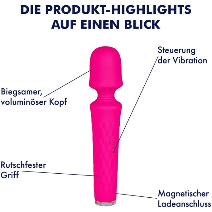 EIS, vibrator, oplaadbare stimulator, 21 cm, waterdicht, huidvriendelijke siliconen