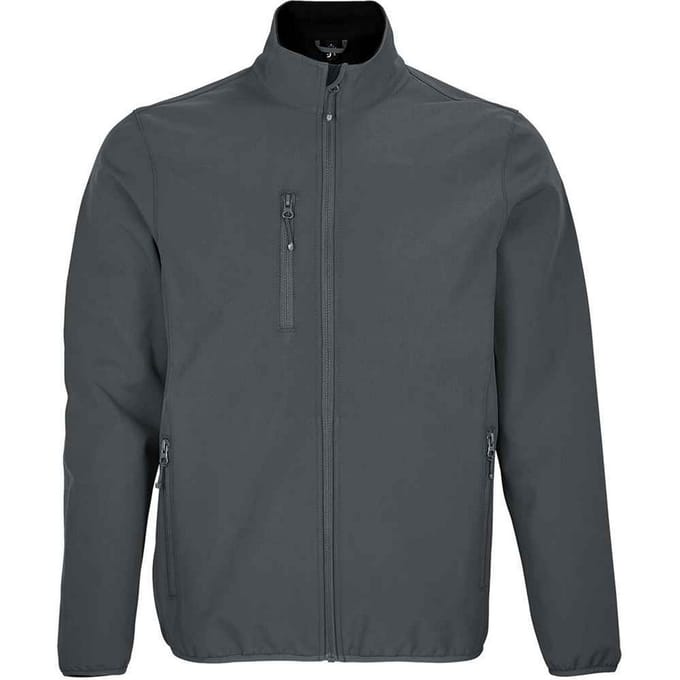 SOLS Heren Falcon Gerecycleerd Soft Shell Jasje (Houtskool)