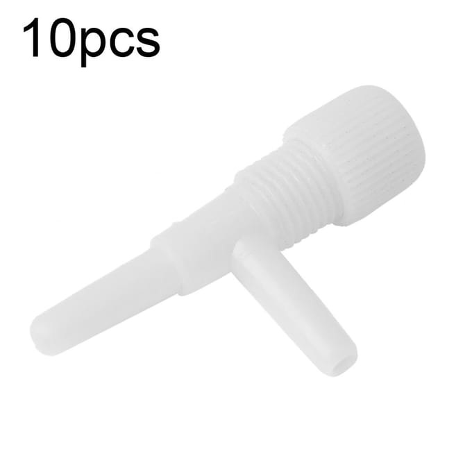 10 stuks Plastic Aquarium Vissenkom 3-weg Luchtpomp Regelventielen (Wit) White white
