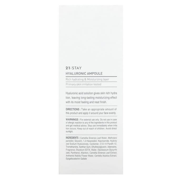 Dr. Oracle, 21;Stay, Hyaluronic Ampoule, 30ml (1.01fl oz) white