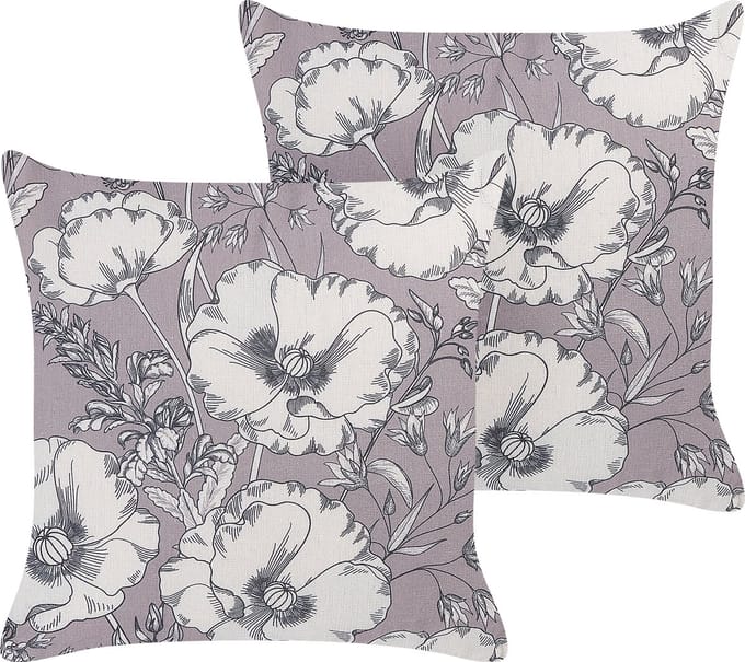 SOPHORA - Sierkussen set van 2 - Gebroken wit - 45 x 45 cm - Polyester