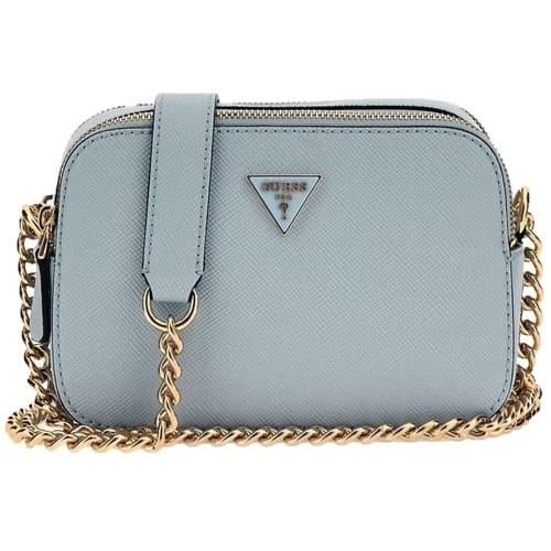 GUESS schoudertas Noelle II Crossbody Camera Bag Grey Blue blauwgrijs