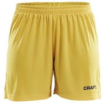 Craft Squad Short Solid dames Sportbroek - Maat M  - Vrouwen - geel/zwart