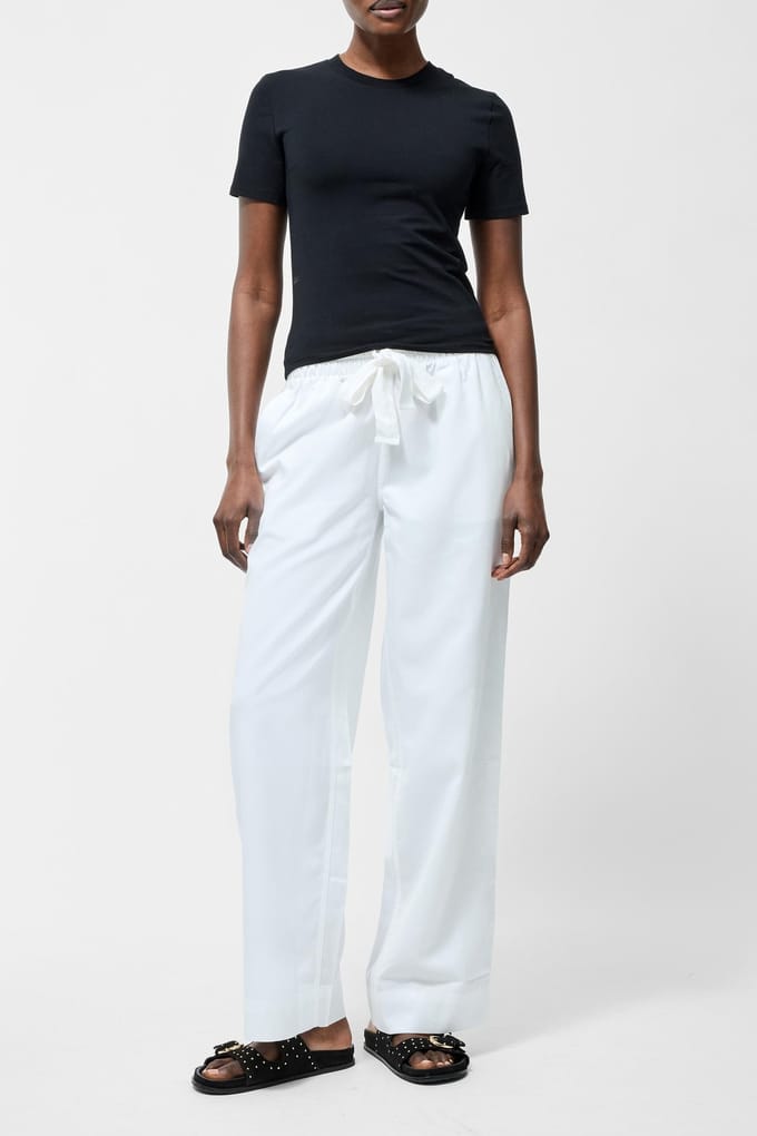 French Connection Tie Trouser Linen White Taglia: 6 | Pigiameria Outlet | Donna | Bianco