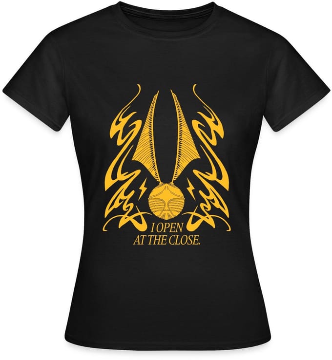 Harry Potter Gouden Snaai I Open At The Close T-Shirt Dames