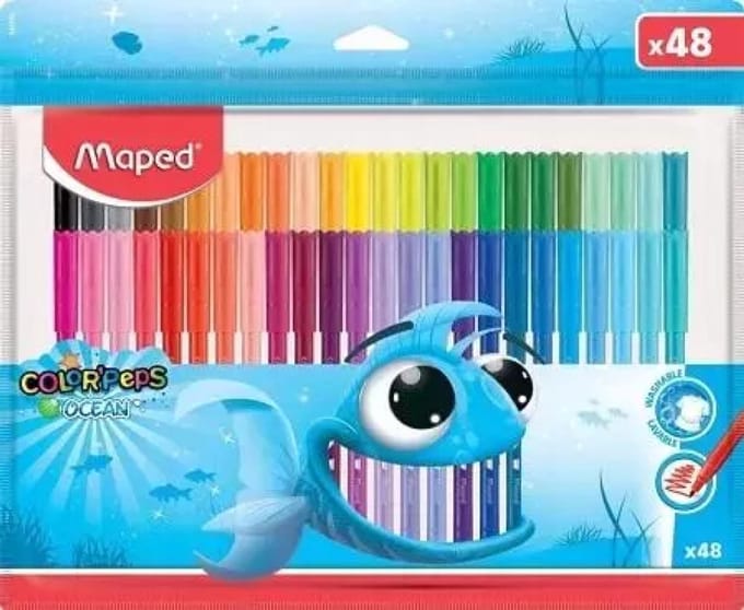 Maped Color Peps Ocean Viltstiften - 48 Levendige Kleuren