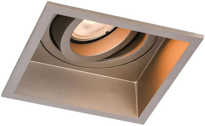 Artdelight - Inbouwspot Rex vierkant 9,2 cm champagne