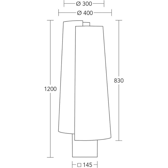 HerzBlut vloerlamp Jojo, hout, bruin/crème, 120 cm, E27