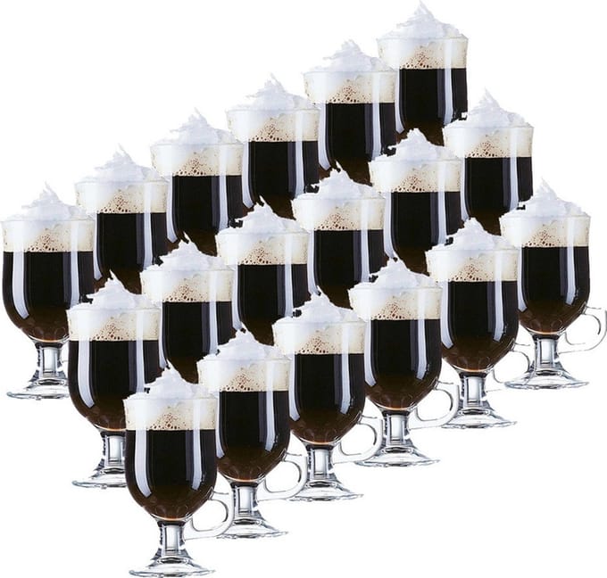 Arcoroc Irish Coffee glazen Opal transparant - 18x - 240 ml - Koffie glazen hardglas