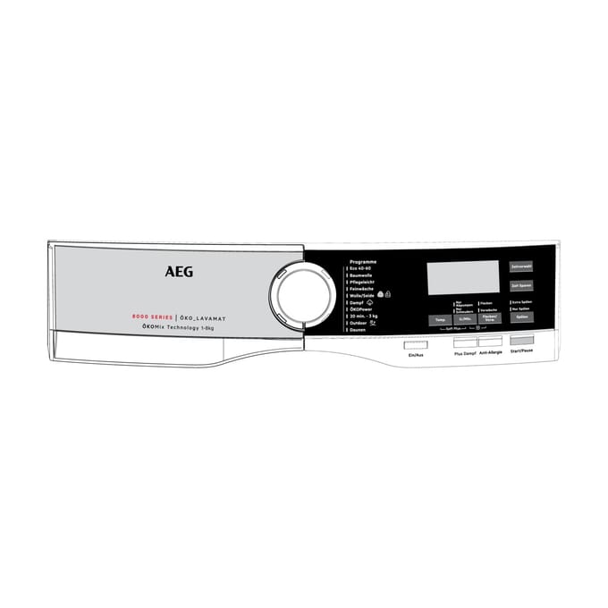 AEG controlepaneel, wit, AEG 140206642013