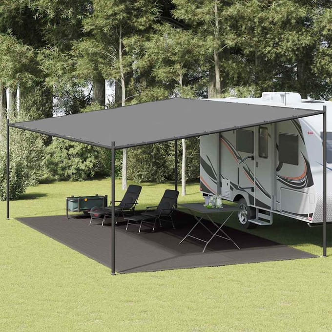 vidaXL - Tenttapijt - 400x700 - cm - antracietkleurig