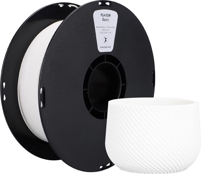 Kexcelled - PLA - 3D Printer Filament - Mat Wit - 1.75mm - 1kg