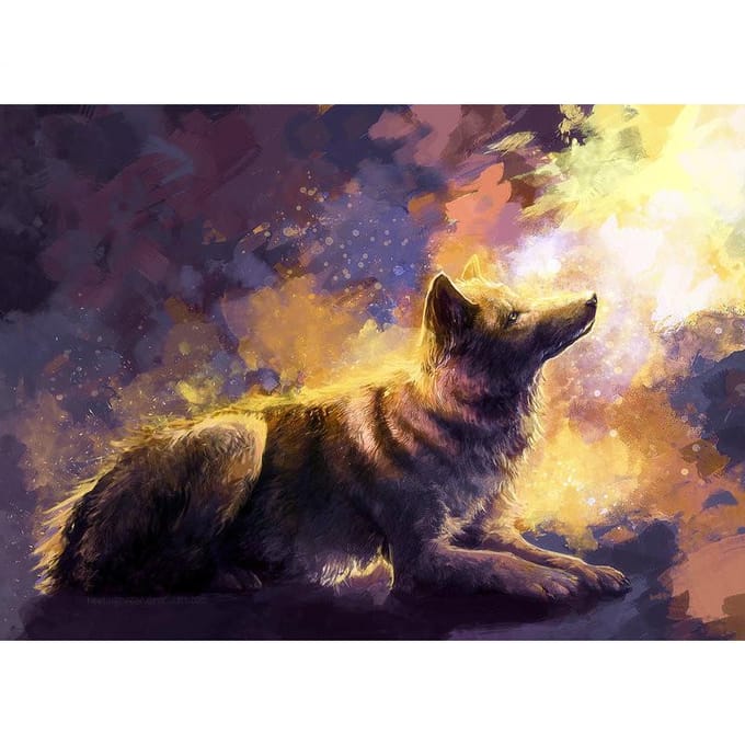 5D DIY diamant schilderij Wolf borduurwerk mozaïek kruissteek strass decor 20X30CM brown
