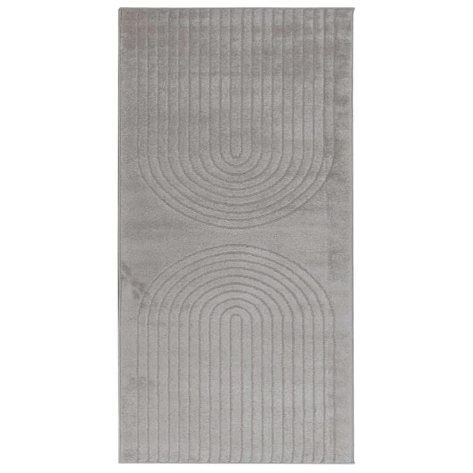 vidaXL - Binnen - kleed - GALATI - Grijs - 150 - x - 80 - cm - Polyester
