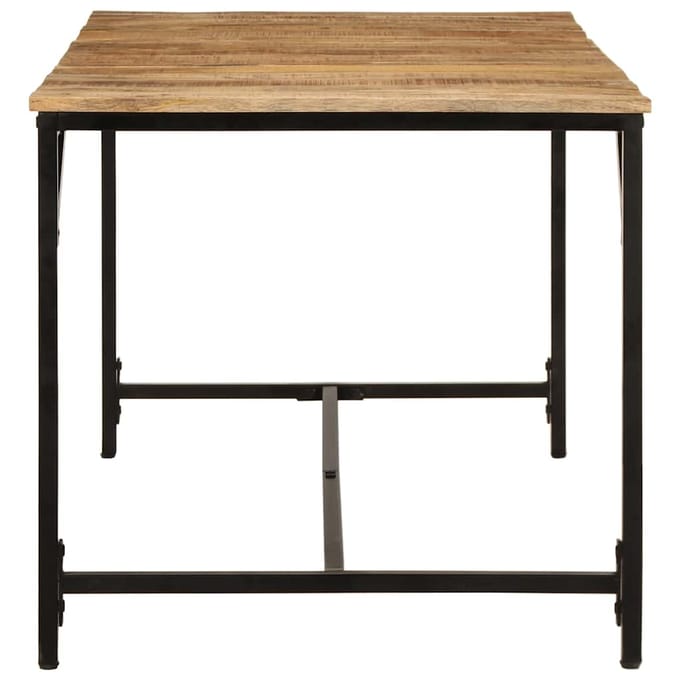 vidaXL - Eettafel - 160x80x75 - cm - massief - hout - ruw - mangohout