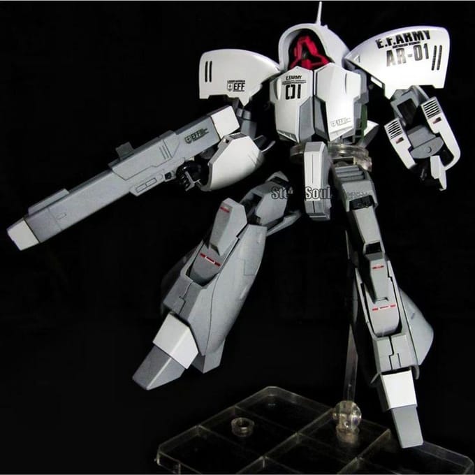 XW HG 1/144 Asshimar NRX-044 Couleur Simple Modèle Méca à Assembler Kits Figurines d'Action Décoration de Bureau Jouets Puzzle pour Garçons Cadeau gray