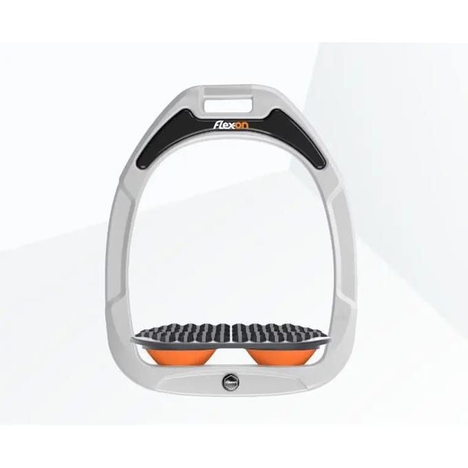 Endurance stijgbeugels Wit/Grijs/Oranje Flex-On Green Composite